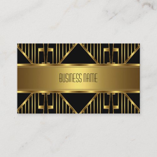 Business Card Elegant Gold on Black