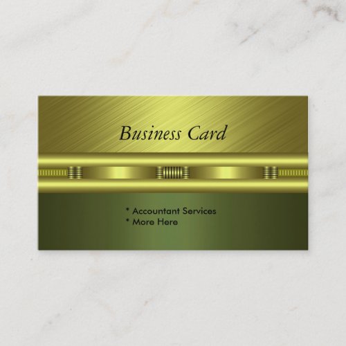 Business Card Elegant Green Gold Avocado