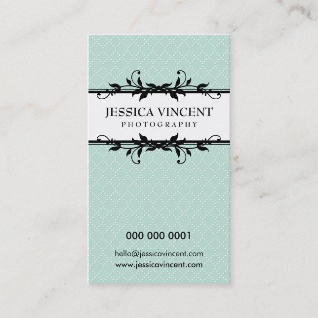 BUSINESS CARD elegant lux foliage (Front)