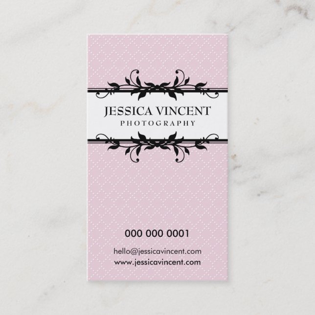 BUSINESS CARD elegant lux foliage (Front)