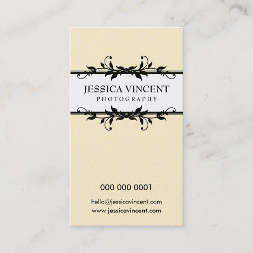 Customizable BUSINESS CARD elegant lux foliage