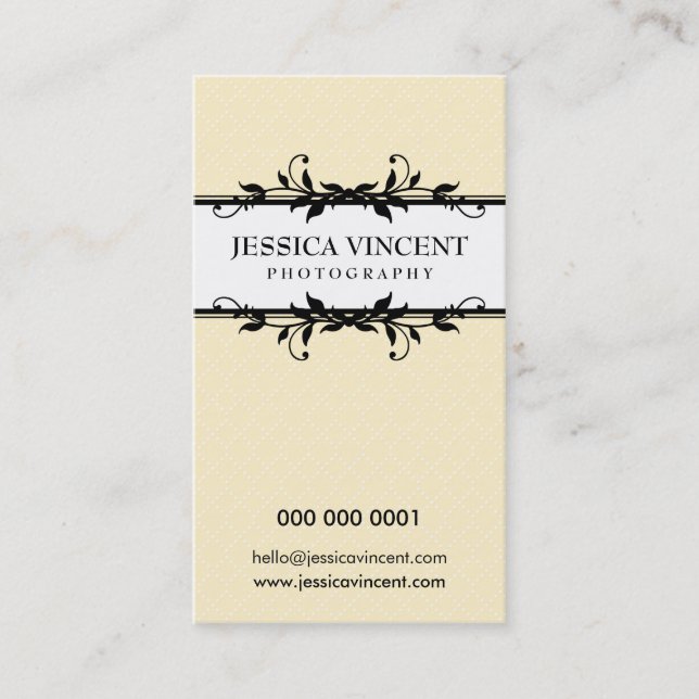BUSINESS CARD elegant lux foliage (Front)