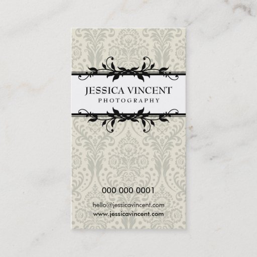 Customizable BUSINESS CARD elegant lux foliage
