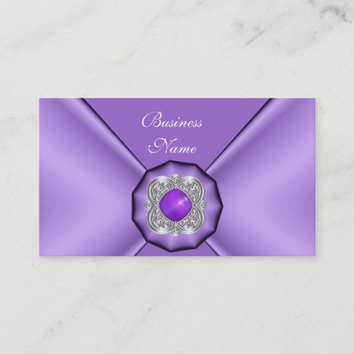 Customizable Business Card Elegant Mauve Purple Jewel