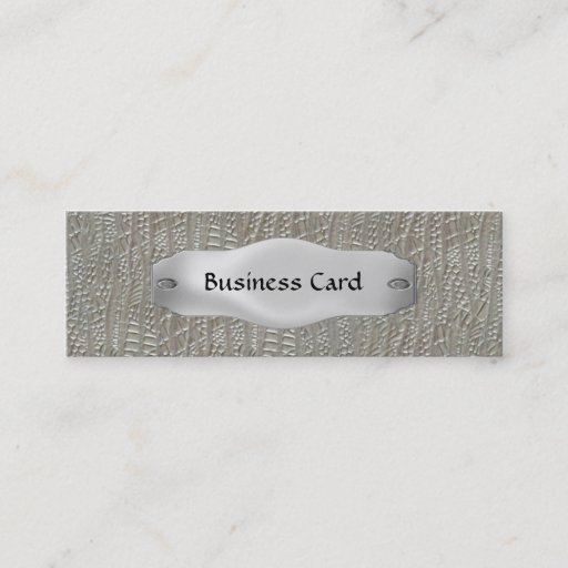 Customizable Business Card Elegant Metal on metal Skinny 4