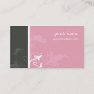 BUSINESS CARD elegant organic verve pink grey