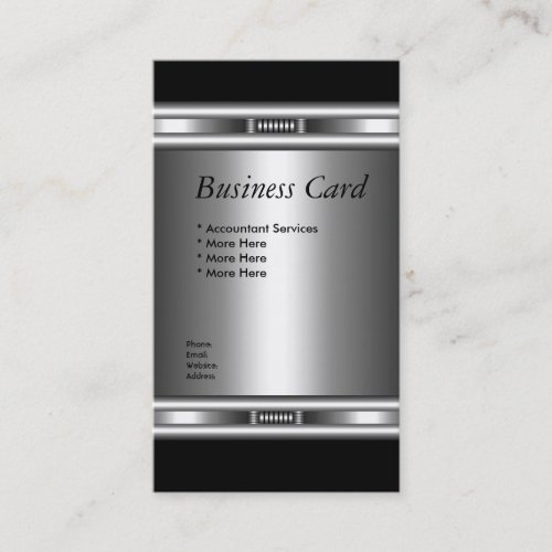Business Card Elegant Silver Black Elite 3