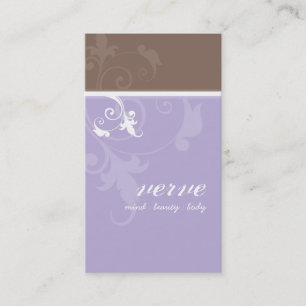 BUSINESS CARD elegant verve foliage lilac mocha