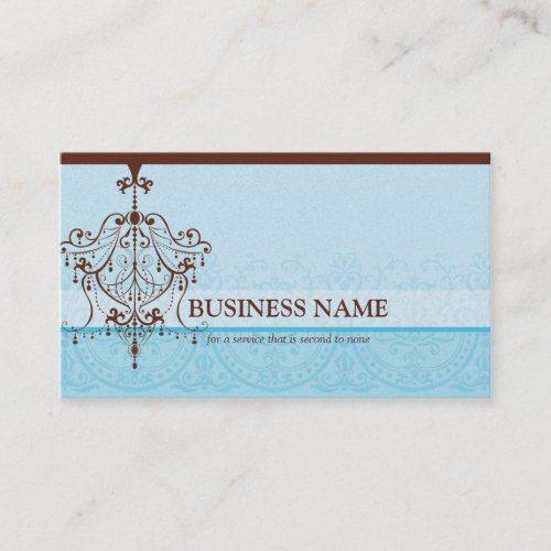 BUSINESS CARD elegant vintage chandelier