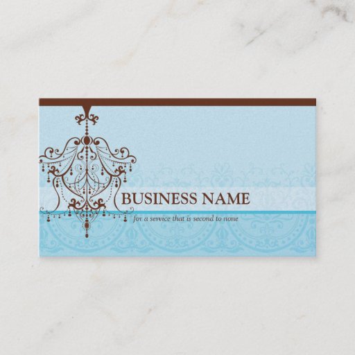 Customizable BUSINESS CARD elegant vintage chandelier