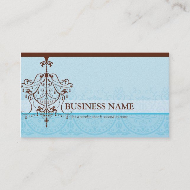 BUSINESS CARD elegant vintage chandelier (Front)