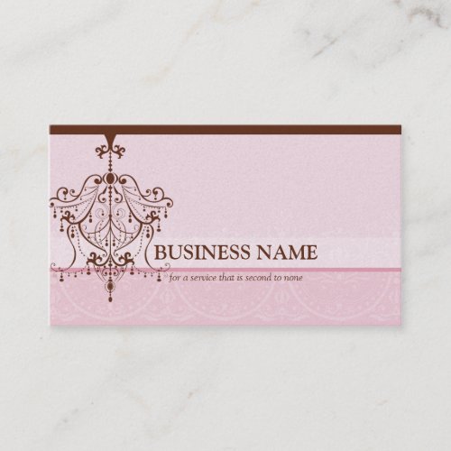 BUSINESS CARD elegant vintage chandelier