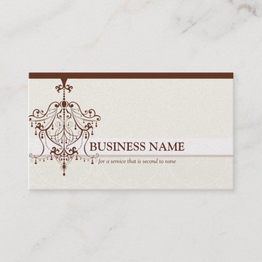 Customizable BUSINESS CARD elegant vintage chandelier