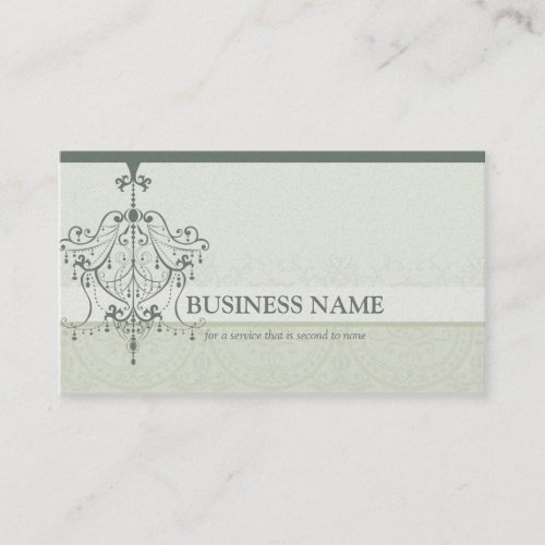 BUSINESS CARD elegant vintage chandelier