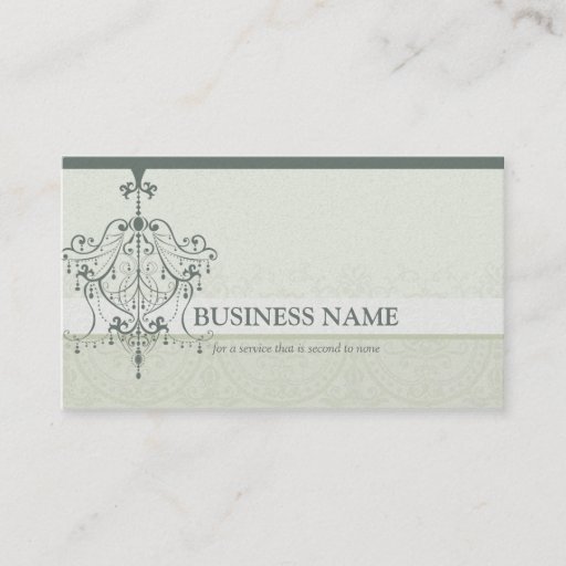 Customizable BUSINESS CARD elegant vintage chandelier
