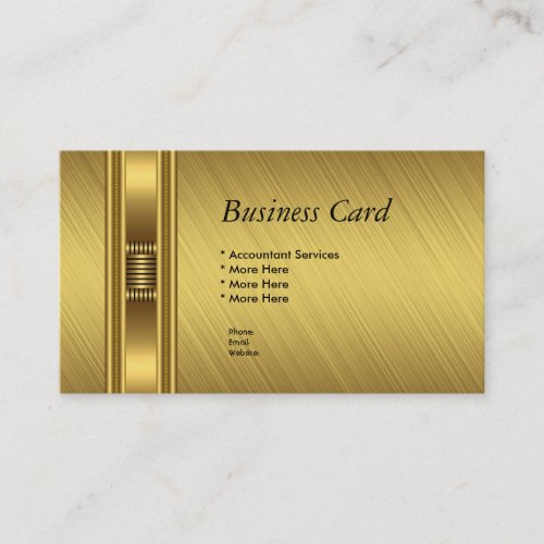 Business Card Elegant Yellow Gold Elite