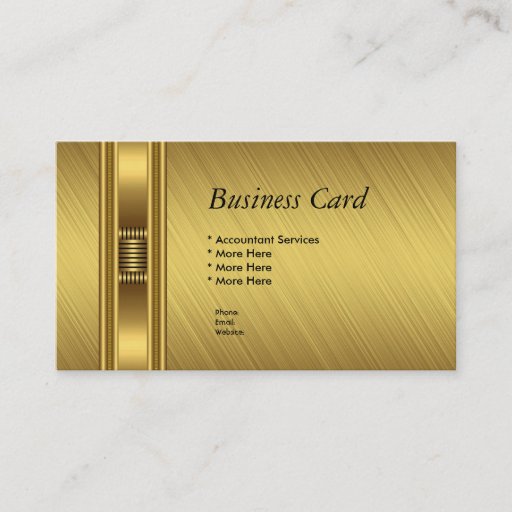 Customizable Business Card Elegant Yellow Gold Elite