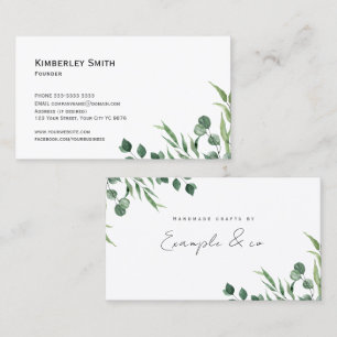 Business Card, Eucalytus Botanicals Card