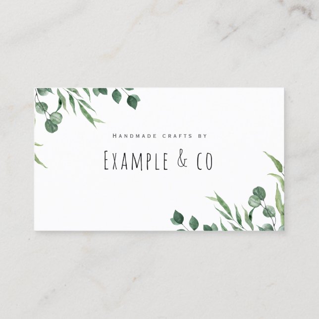 Business Card, Eucalytus Botanicals  Card (Back)
