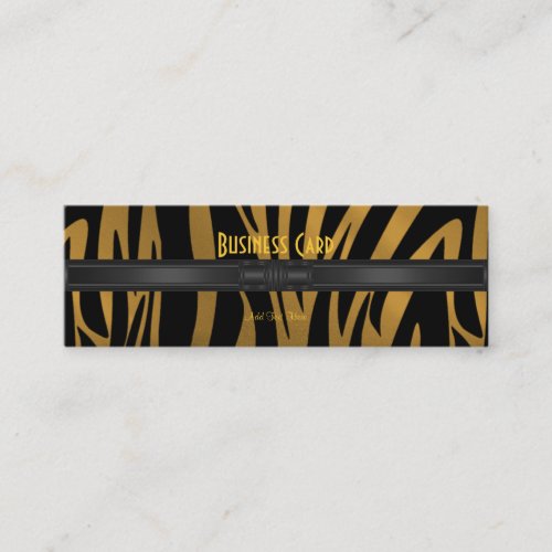 Business Card Exotic African Zebra Gold 2
