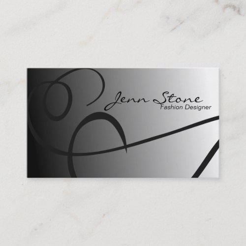 Business Card - Fashion Designer - Fancy Swirl