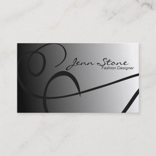 Customizable Business Card - Fashion Designer - Fancy Swirl
