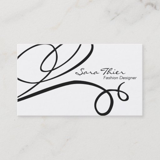 Customizable Business Card - Fashion Designer - Fancy Swirl