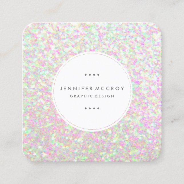 Business Card - Faux Glitter Iridescent SEE NEW DE (Front)