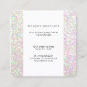 Business Card - Faux Glitter Iridescent SEE NEW DE (Back)