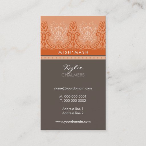 Customizable BUSINESS CARD feminine detailed