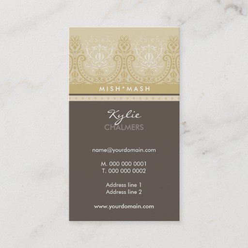Customizable BUSINESS CARD feminine detailed