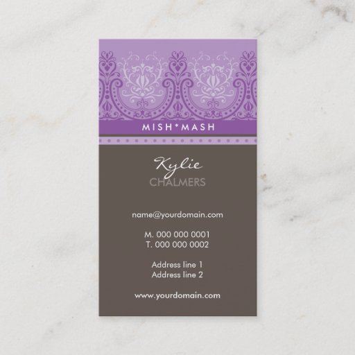 Customizable BUSINESS CARD feminine detailed