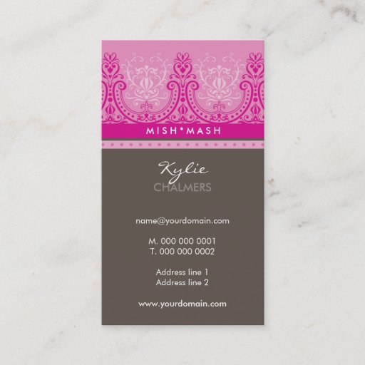 Customizable BUSINESS CARD feminine detailed