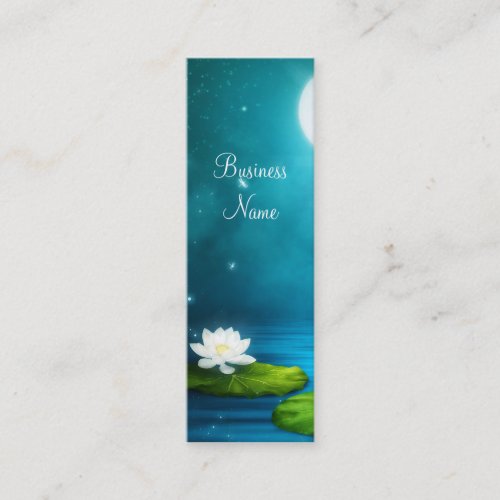 Business Card Fireflies White Flower Skinny