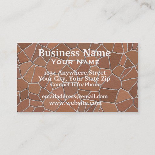 Customizable Business Card Flag Stone