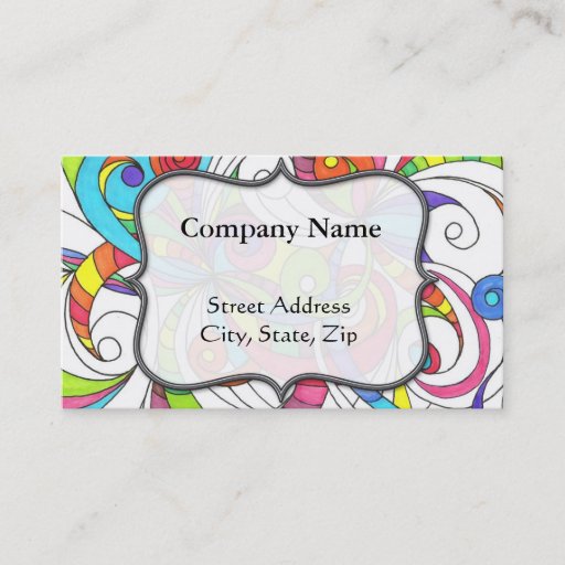 Customizable Business Card Floral abstract background