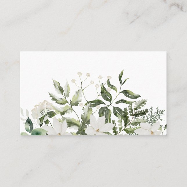 Business Card - Floral watercolor print (Front)