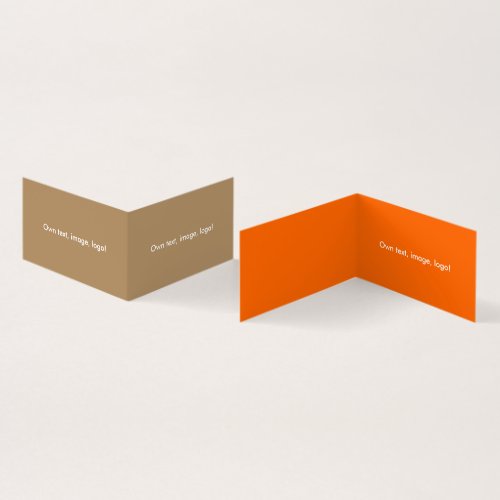 Business Card Folded Book H Gold tone_Orange