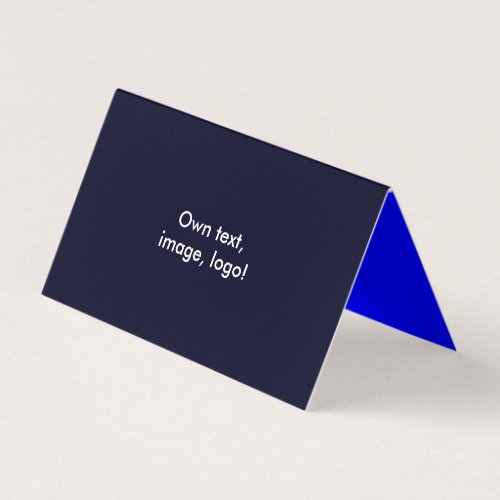 Business Card Folded Tent H Dark Blue_ Royal Blue