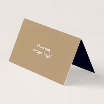 Business Card Folded Tent H Gold Tone-dark Blue by Oranjeshop at Zazzle