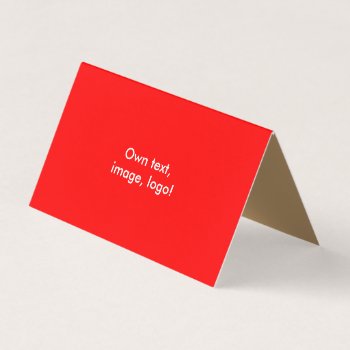 Business Card Folded Tent H Red-gold Tone by Oranjeshop at Zazzle