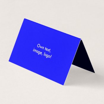 Business Card Folded Tent H Royal Blue-dark Blue by Oranjeshop at Zazzle