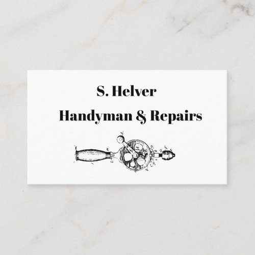 Business card for a handyman and repair man