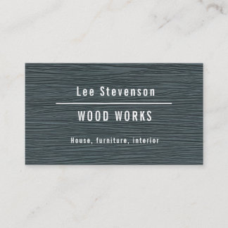 Business card for a working with wood.