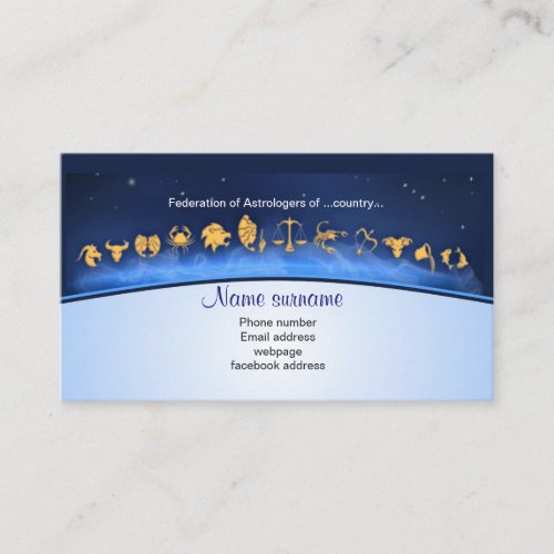 Business card for astrologer