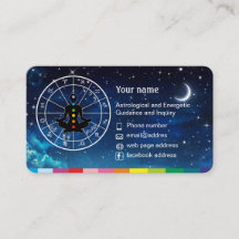 Business card for astrologer.