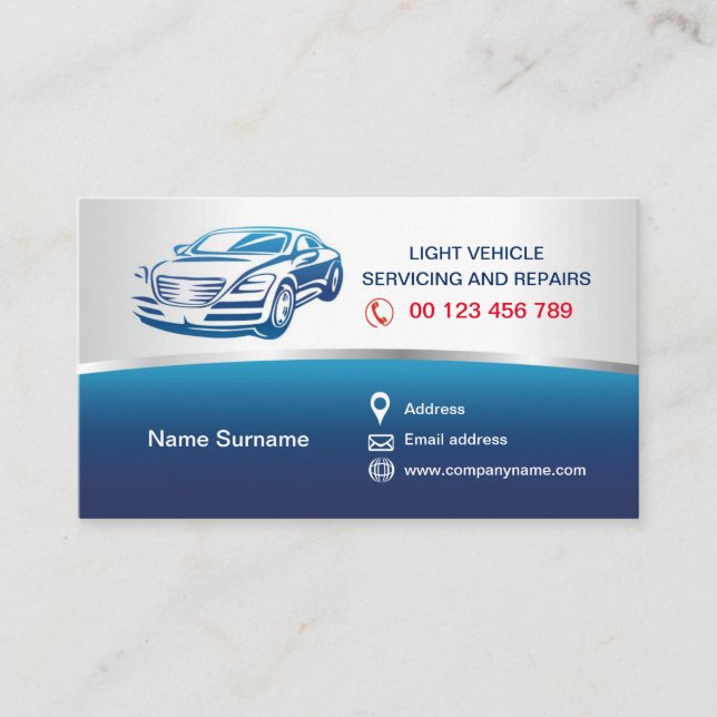 Business card  for Auto services (Front)