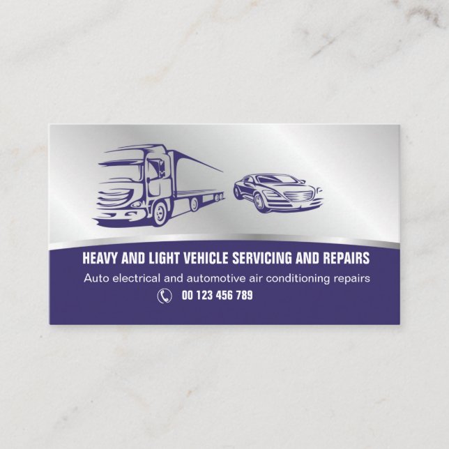 Business card  for Auto services (Front)