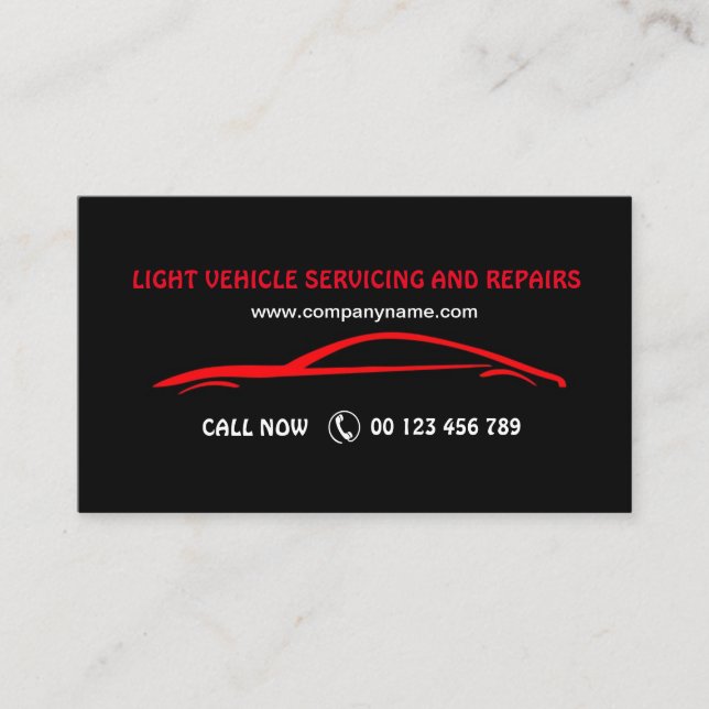 Business card  for Auto services (Front)