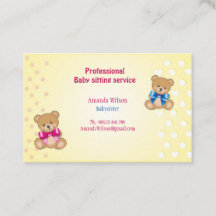 Business card for Baby sitters